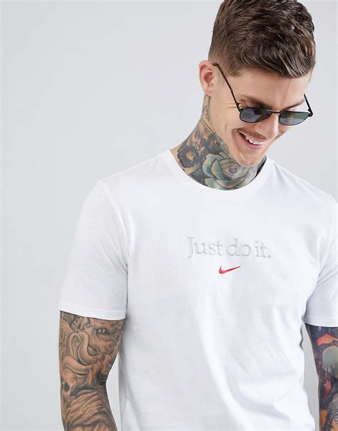 nike just do it weißes t-shirt aa6578-100